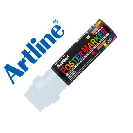 ROTULADOR ARTLINE POSTER MARKER EPP-30 PUNTA RECTANGULAR 30 MM COLOR BLANCO