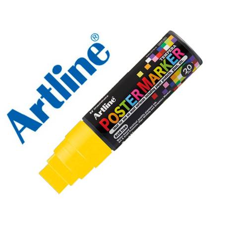 ROTULADOR ARTLINE POSTER MARKER EPP-20 PUNTA RECTANGULAR 20 MM COLOR AMARILLO