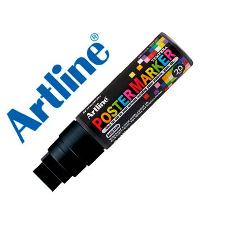 ROTULADOR ARTLINE POSTER MARKER EPP-20 PUNTA RECTANGULAR 20 MM COLOR NEGRO