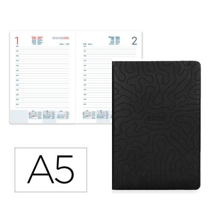 AGENDA ENCUADERNADA LIDERPAPEL LIPSI A5 2026 DIA PAGINA DESIGN 3 PAPEL 70 GR