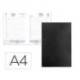 AGENDA ENCUADERNADA LIDERPAPEL CORFU A4 2026 DIA PAGINA NEGRO PAPEL 60 GR