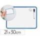 PIZARRA BLANCA LIDERPAPEL 21X30 CM MAGNETICA DOBLE CARA LISA CON ROTULADOR IMAN Y BORRADOR