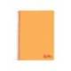 CUADERNO ESPIRAL LIDERPAPEL A4 WONDER TAPA PLASTICO 80H 90GR PAUTA ANCHA 3,5MM CON MARGEN COLOR NARANJA