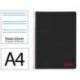 CUADERNO ESPIRAL LIDERPAPEL A4 WONDER TAPA PLASTICO 80H 90GR PAUTA ESTRECHA 2,5MM CON MARGEN COLOR NEGRO