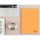 CUADERNO ESPIRAL LIDERPAPEL A4 WONDER TAPA PLASTICO 80H 90GR PAUTA ESTRECHA 2,5MM CON MARGEN COLOR NARANJA