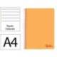 CUADERNO ESPIRAL LIDERPAPEL A4 WONDER TAPA PLASTICO 80H 90GR RAYADO HORIZONTAL CON MARGEN COLOR NARANJA