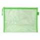 BOLSA ZIPPER BAG LIDERPAPEL POLIESTER TRANSPIRABLE MULTIUSOS DIN A4 VERDE PASTEL