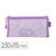 BOLSA ZIPPER BAG LIDERPAPEL POLIESTER TRANSPIRABLE MULTIUSOS TICKET 230X115 MM MORADO PASTEL