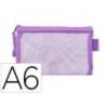 BOLSA ZIPPER BAG LIDERPAPEL POLIESTER TRANSPIRABLE MULTIUSOS DIN A6 MORADO PASTEL