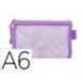 BOLSA ZIPPER BAG LIDERPAPEL POLIESTER TRANSPIRABLE MULTIUSOS DIN A6 MORADO PASTEL
