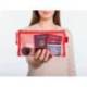BOLSA ZIPPER BAG LIDERPAPEL POLIESTER TRANSPIRABLE MULTIUSOS TICKET 230X115 MM ROJO
