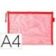 BOLSA ZIPPER BAG LIDERPAPEL POLIESTER TRANSPIRABLE MULTIUSOS DIN A4 ROJO