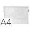BOLSA ZIPPER BAG LIDERPAPEL POLIESTER TRANSPIRABLE MULTIUSOS DIN A4 BLANCO