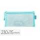 BOLSA ZIPPER BAG LIDERPAPEL POLIESTER TRANSPIRABLE MULTIUSOS TICKET 230X115 MM AZUL PASTEL
