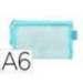 BOLSA ZIPPER BAG LIDERPAPEL POLIESTER TRANSPIRABLE MULTIUSOS DIN A6 AZUL PASTEL