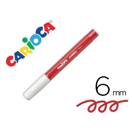 ROTULADOR CARIOCA JUMBO ROJO PUNTA GRUESA CAJA DE 12 UNIDADES