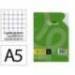 RECAMBIO LIDERPAPEL DIN A5 100 HOJAS 75 GR CUADRO 8MM CON MARGEN 6 TALADROS