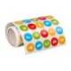 GOMETS LIDERPAPEL AUTOADHESIVO S REDONDO ABECEDARIO 20 MM COLORES SURTIDOS ROLLO DE 1000 UNIDADES EN CAJA DE CARTON