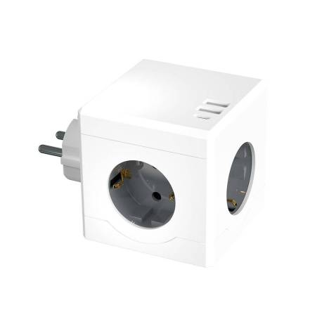 REGLETA Q-CONNECT DE CUBO ENCHUFE MULTIPLE POWER CUBE 6 EN 1 DIRECTO PARED 3 TOMAS DE CORRIENTE+2 USB+1 USB C