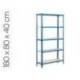 ESTANTERIA METALICA SIMONRACK KIT SIMONCLICK MINI 5/400 COLOR AZUL/BLANCO 5 ESTANTES 180 KG POR ESTANTE 180X80X40CM