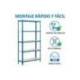 ESTANTERIA METALICA SIMONRACK KIT SIMONCLICK MINI 5/400 COLOR AZUL/BLANCO 5 ESTANTES 180 KG POR ESTANTE 180X80X40CM