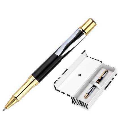 ROLLER BELIUS DUALITA CUERPO BLANCO COLOR NEGRO TINTA NEGRA CAJA DE DISEÑO
