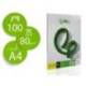 Papel de escritura A4 Liderpapel 80 g/m2 CUADRICULA 4 MM