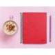 CUADERNO ESPIRAL LIDERPAPEL A5 MICRO PAPERCOAT TAPA FORRADA 140H 75 GR CUADRO5MM 5 BANDAS 6 TALADROS ROJO