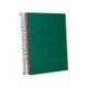 CUADERNO ESPIRAL LIDERPAPEL A5 MICRO PAPERCOAT TAPA FORRADA 140H 75 GR CUADRO5MM 5 BANDAS 6 TALADROS VERDE