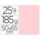 Cartulina Guarro rosa 500 x 650 mm de 185 g/m2