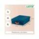 CAJA DE ALMACENAJE LEITZ CARTON MEDIANA BAJA CON ASA DE PIEL COLOR AZUL PACK DE 2 UNIDADES
