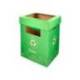 CONTENEDOR PAPELERA RECICLAJE LIDERPAPEL CARTON RECICLADO PARA VIDRIO 450X350X350 MM 70 LITROS VERDE