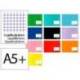 LIBRETA LIDERPAPEL SMART A5 PLUS APAISADO 32 HOJAS 75GR CUADRO 6 MM CON MARGEN COLORES SURTIDOS