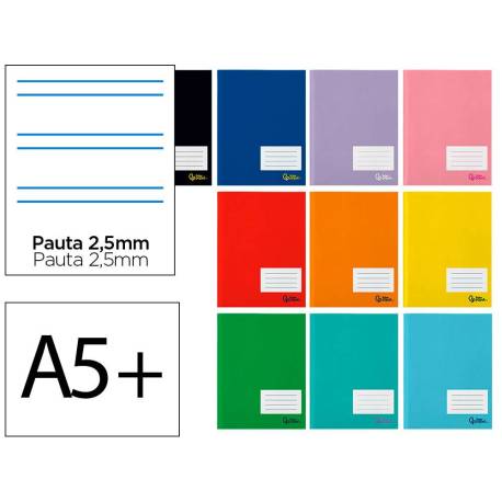 LIBRETA LIDERPAPEL SMART A5 PLUS 32 HOJAS 75GR PAUTA 5 2.5MM CON MARGEN