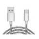CABLE USB-C A USB-A Q-CONNECT NAILON LONGITUD 1M BLANCO
