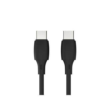 CABLE USB-C A USB-C Q-CONNECT PVC LONGITUD 2M NEGRO