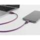 CABLE USB-C A USB-C Q-CONNECT PVC LONGITUD 2M MORADO