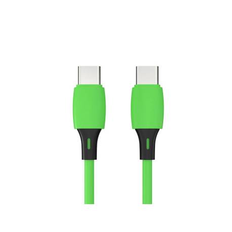 CABLE USB-C A USB-C Q-CONNECT PVC LONGITUD 2M VERDE