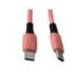 CABLE USB-C A USB-C Q-CONNECT PVC LONGITUD 2M ROSA