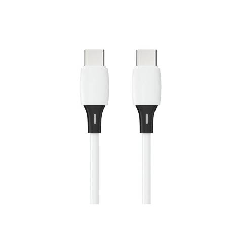 CABLE USB-C A USB-C Q-CONNECT PVC LONGITUD 2M BLANCO