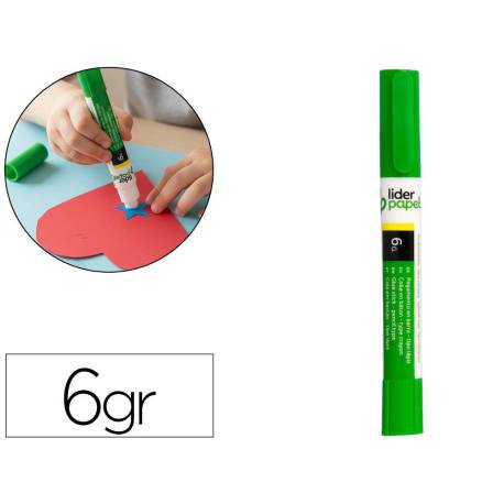 PEGAMENTO LIDERPAPEL EN BARRA 6 GR BOLIGRAFO CON CLIP