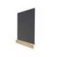 PIZARRA DOBLE CARA ARCHIVO 2000 CON BASE DE MADERA A4 VERTICAL METACRILATO NEGRO 100% RECICLABLE 40X210X330 MM