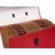 MALETIN LIDERPAPEL CON FUELLE Y ASA CARTON FORRADO 19 DEPARTAMENTOS 255X390X120 MM COLOR ROJO