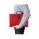 MALETIN LIDERPAPEL CON FUELLE Y ASA CARTON FORRADO 19 DEPARTAMENTOS 255X390X120 MM COLOR ROJO