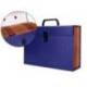 MALETIN LIDERPAPEL CON FUELLE Y ASA CARTON FORRADO 19 DEPARTAMENTOS 255X390X120 MM COLOR AZUL