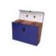 MALETIN LIDERPAPEL CON FUELLE Y ASA CARTON FORRADO 19 DEPARTAMENTOS 255X390X120 MM COLOR AZUL