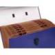 MALETIN LIDERPAPEL CON FUELLE Y ASA CARTON FORRADO 19 DEPARTAMENTOS 255X390X120 MM COLOR AZUL