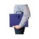 MALETIN LIDERPAPEL CON FUELLE Y ASA CARTON FORRADO 19 DEPARTAMENTOS 255X390X120 MM COLOR AZUL