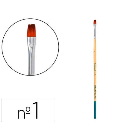PINCEL PARA PINTURA ACRILICA Y ACUARELA LIDERPAPEL N 1 PUNTA PLANA DE PELO SINTETICO CERTIFICADO FSC