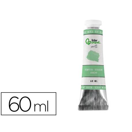 PINTURA GOUACHE/TEMPERA LIDERPAPEL TUBO DE ALUMINIO DE 60 ML COLOR VERDE MENTA